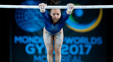 Thais, de apenas 16 anos, estreia no Mundial de Ginástica com duas finais