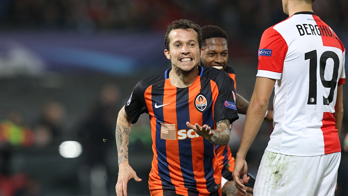 Na última terça-feira, Bernard anotou os dois gols da vitória do Shakhtar diante do Feyenoord