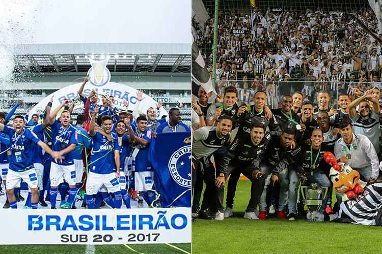Cruzeiro e Atlético conquistaram títulos de competições nacionais do sub-20 nesta temporada