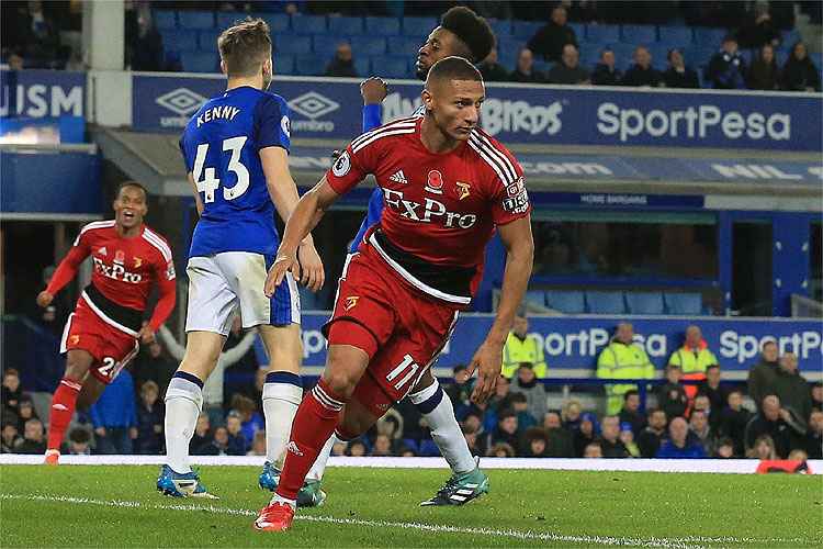 Com cinco gols, atacante Richarlison é o artilheiro do Watford no Campeonato Inglês 2017/2018