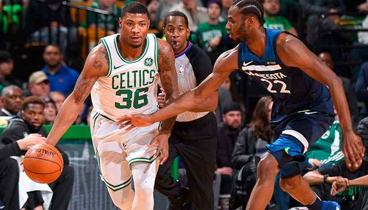 Com muitos reservas em quadra, o Celtics não contou com um grande destaque na pontuação