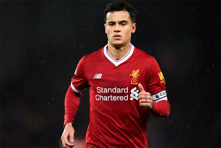 Coutinho não atuou na partida da última sexta-feira do Liverpool por conta de uma lesão