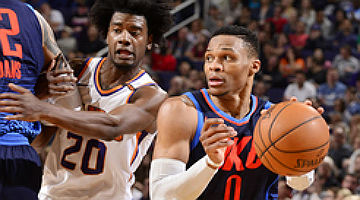 Westbrook atingiu 14º triple-double na temporada, mas OKC caiu diante do Suns