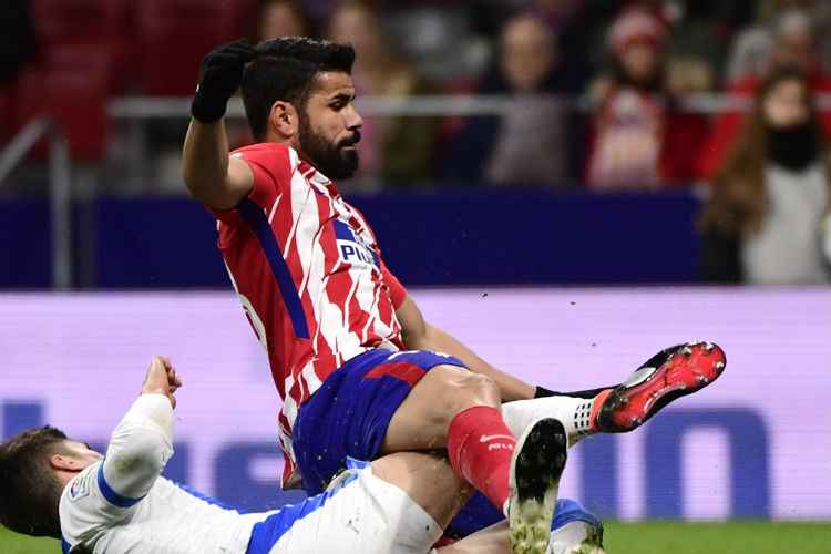 Diego Costa se lesionou na vitória atleticana contra o Celta de Vigo