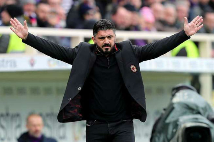 Gattuso tem 14 vitórias, quatro empates e cinco derrotas em 23 partidas à frente do Milan