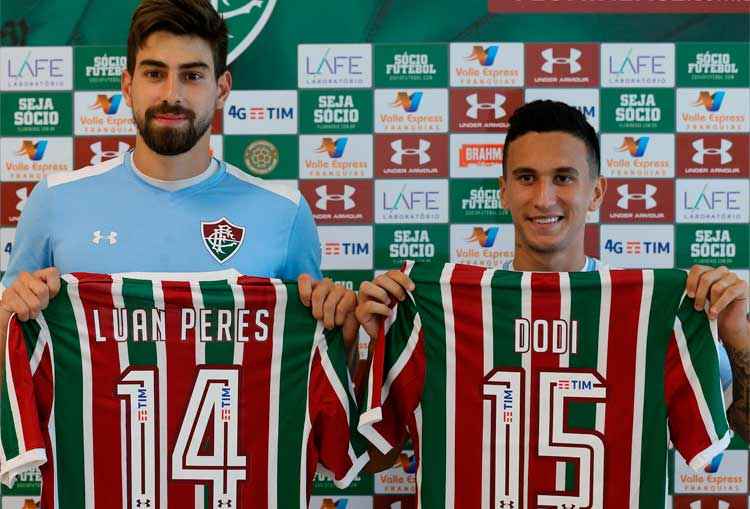 Luan Peres e Dodi foram apresentados na manhã desta quarta-feira pelo Fluminense