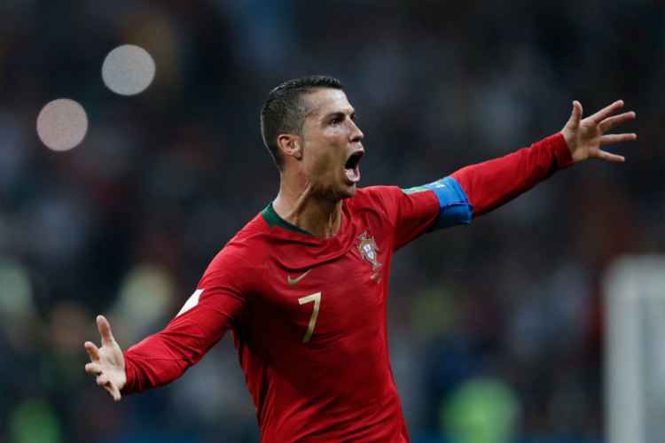 Cristiano Ronaldo marcou três gols no empate de Portugal contra a Espanha pelo Grupo B da Copa do Mundo