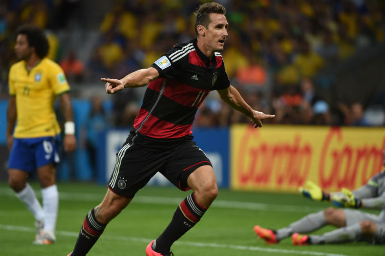 Maior artilheiro de Copas com 16 gols, Klose marcou cinco em 2002, cinco em 2006, quatro em 2010 e dois em 2014