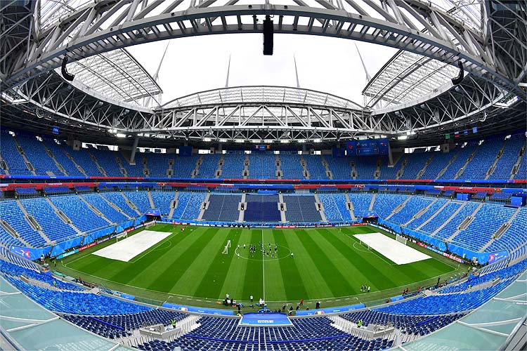 Arena São Petersburgo receberá o duelo desta terça-feira entre duas grandes atrações da Copa