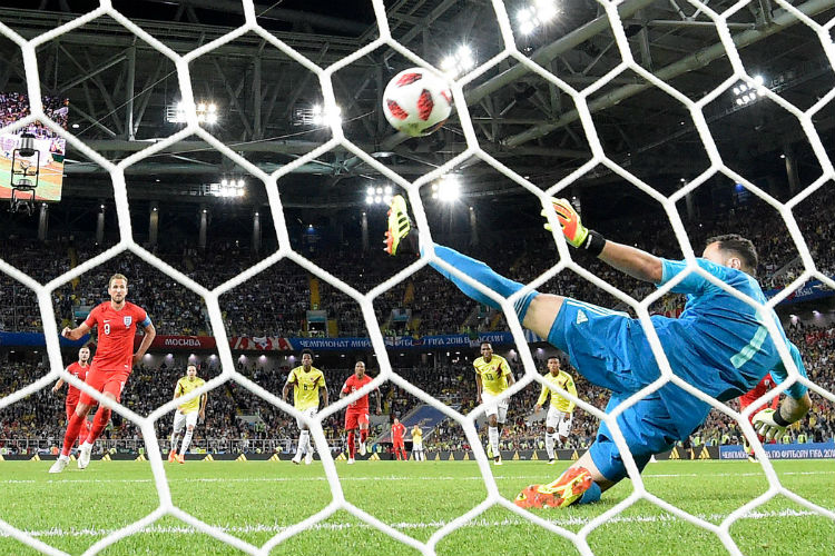 Dos seis gols marcados pelo inglês nesta Copa, três foram de pênalti