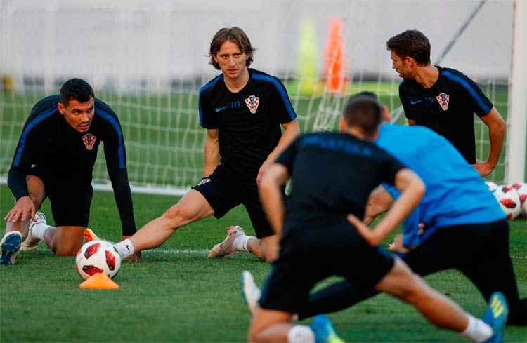 Modric, hoje o principal jogador do time, estava na seleção da Croácia na Copa de 2014, no Brasil