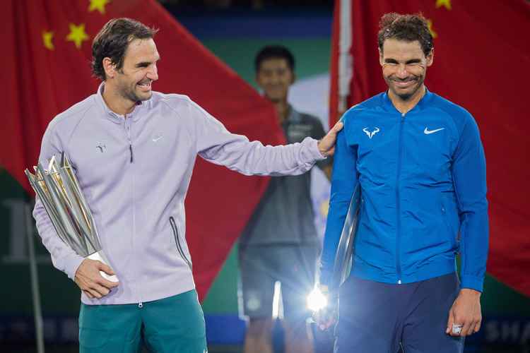 O espanhol Rafael Nadal e o suíço Roger Federer já levantaram troféus neste ano de 2018