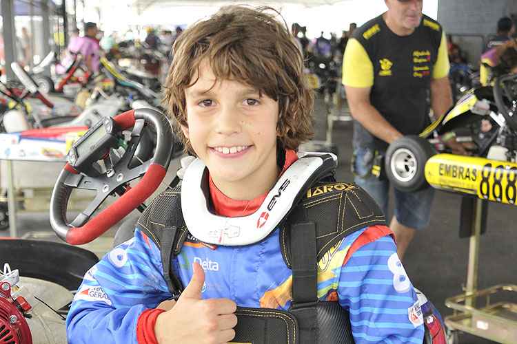 Luca Neuenschwander, filho do ex-piloto de kart Mauro Matos foi o quarto colocado na categoria cadete em 2018