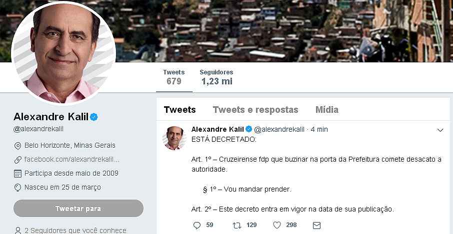 Ex-presidente do Galo se manifestou por meio de rede social 