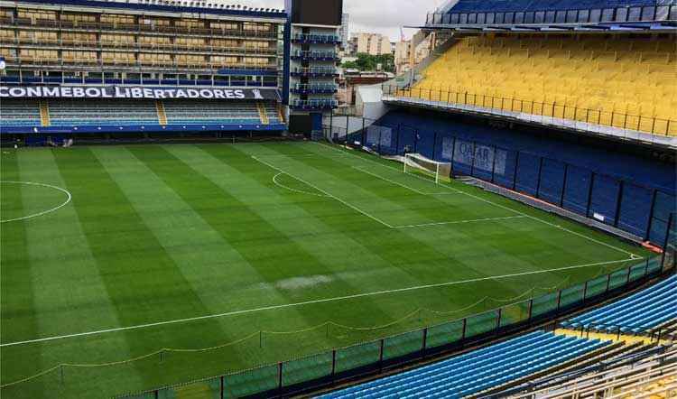 Gramado do La Bombonera passou por vistoria, na qual detectou vários pontos de alagamento