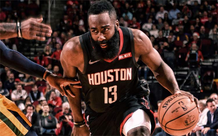 James Harden marcou 47 pontos na partida e foi o grande destaque do Houston Rockets