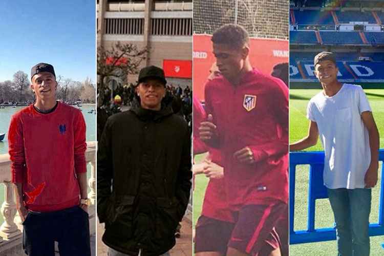 Além de treinar no Atlético de Madrid, Rafael Santos conheceu pontos turísticos de Espanha e Portugal