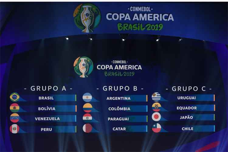 Composição dos grupos da Copa América; Brasil caiu na chave mais fraca do torneio