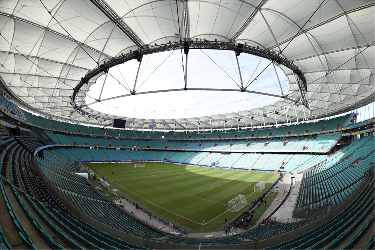 Primeiro jogo da Arena Fonte Nova será o duelo entre Brasil e Venezuela