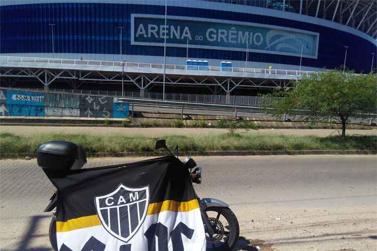 Em Porto Alegre, Bruno acompanhou amigos que torcem pelo Grêmio no jogo com o Juventude