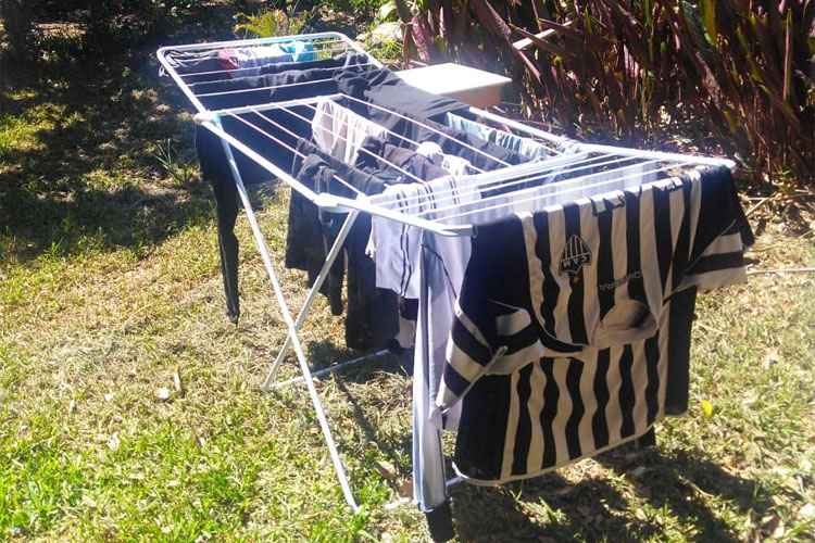 Segundo dia em Porto Alegre serviu também para Bruno lavar roupas sujas