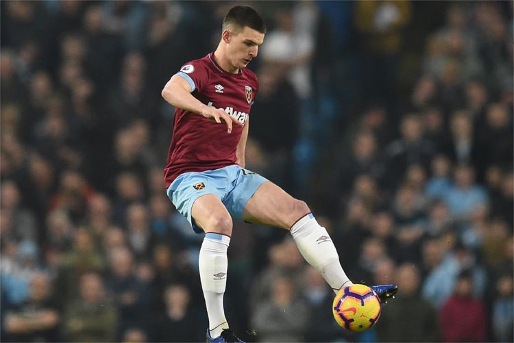 Declan Rice atua no West Ham, da primeira divisão da Inglaterra