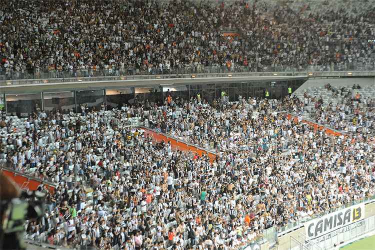 Torcida do Atlético compareceu em bom número ao Mineirão, mas viu time ser derrotado