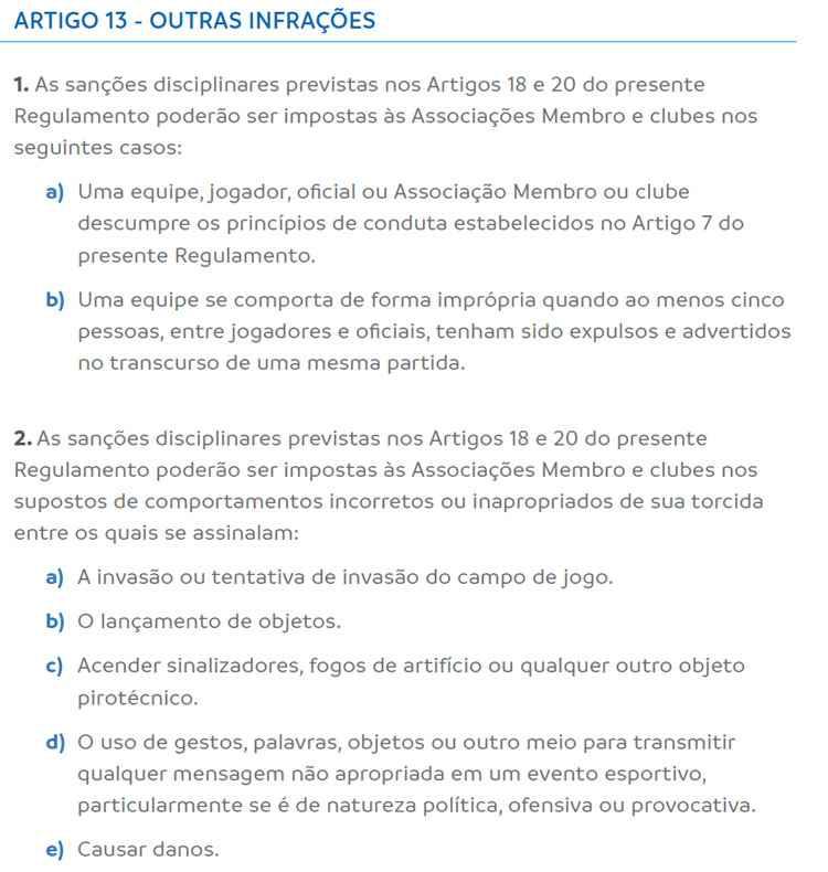 Uma das proibições da Conmebol é para o uso de sinalizadores