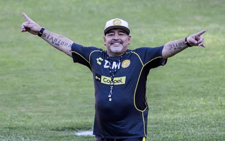 Maradona é o atual treinador do Dorados de Sinaloa, da Segunda Divisão Mexicana
