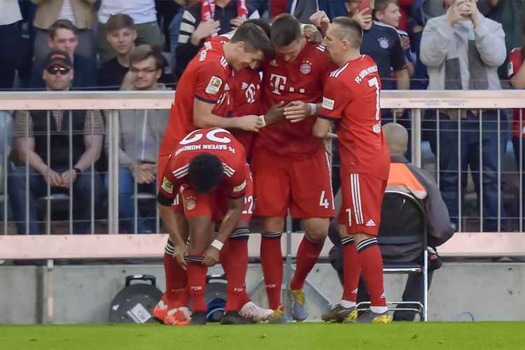 Bayern chegou aos 70 pontos e garantiu mais uma rodada à frente de todos