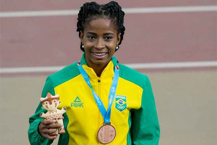 Vitória Rosa ficou na terceira posição com o tempo de 11s30; bronze festejado