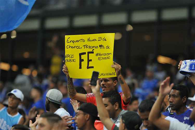 Resultados da rodada aumentaram esperanças da torcida do Cruzeiro na luta contra o rebaixamento