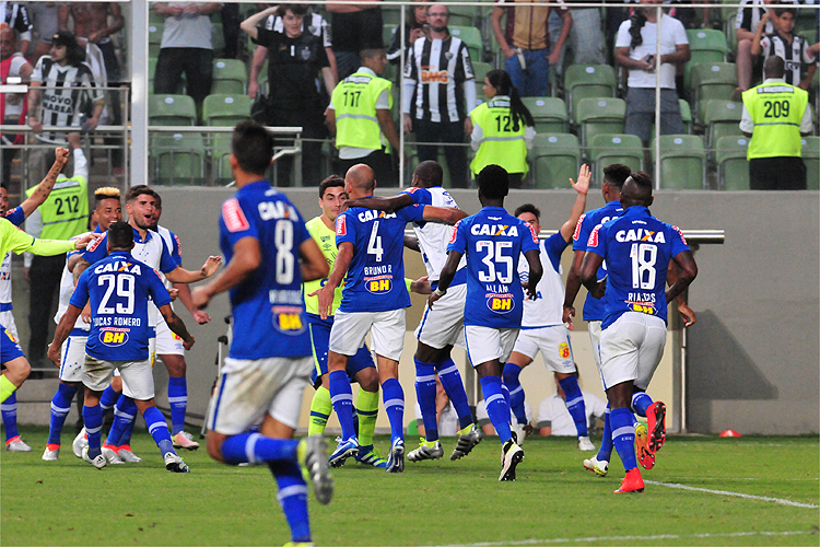 Bruno Rodrigo marcou o terceiro gol do Cruzeiro na última vitória sobre o Atlético no Brasileiro