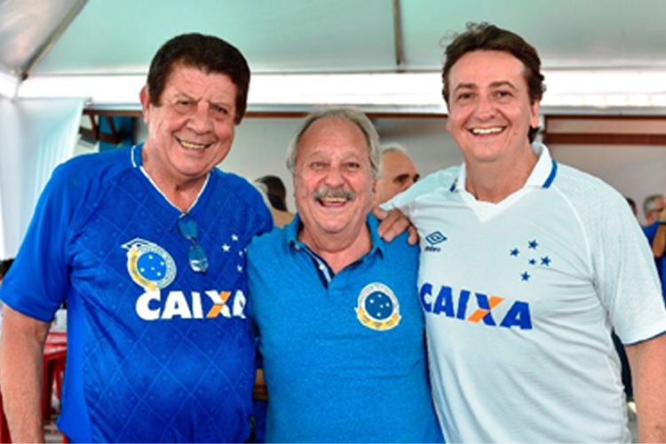Hermínio Lemos, Wagner Pires e Ronaldo Granata em 2017, ano em que foram eleitos no Cruzeiro
