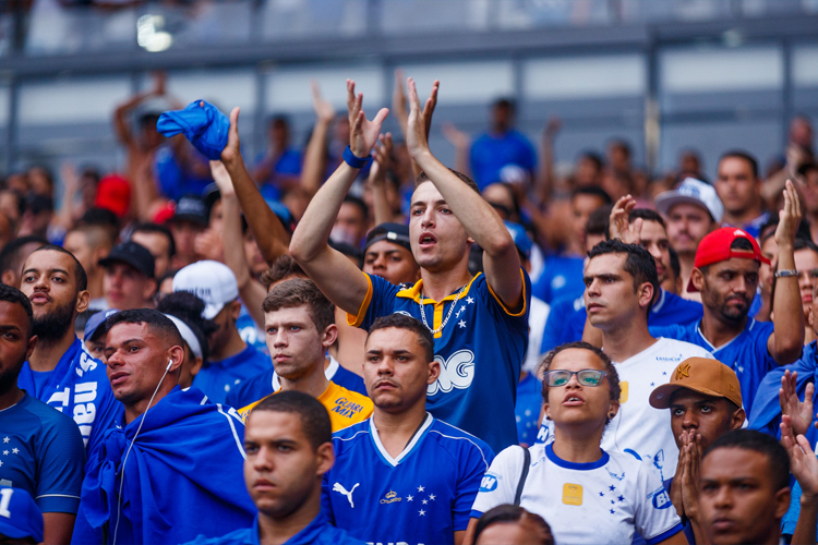 Torcida do Cruzeiro mostrou insatisfação com valores dos ingressos