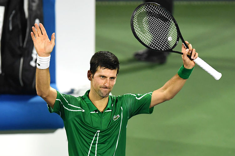 Novak Djokovic bateu Malek Jaziri em uma hora de jogo