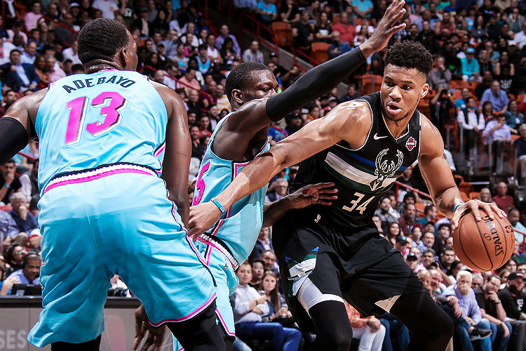 Contra Miami Heat, Antetokounmpo não brilhou como de costume