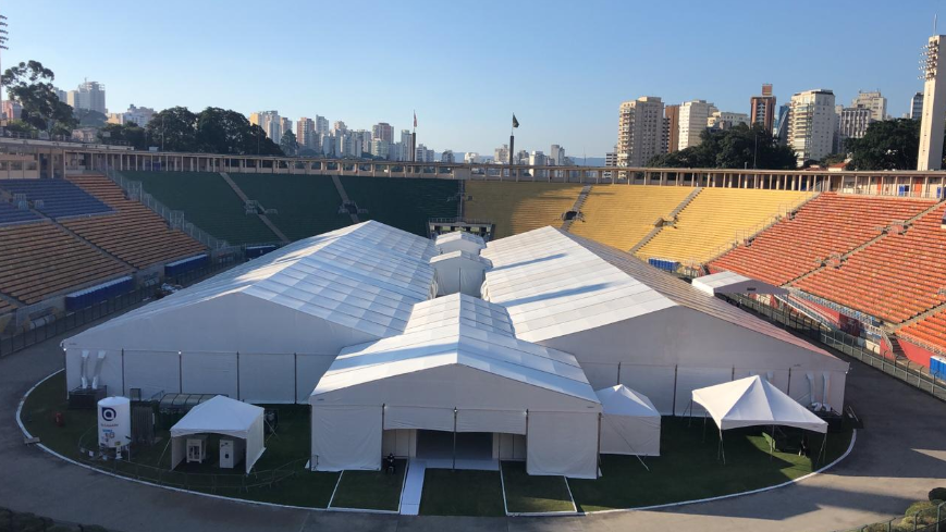 Pacaembu recebeu hospital provisório para tratar pacientes com COVID-19
