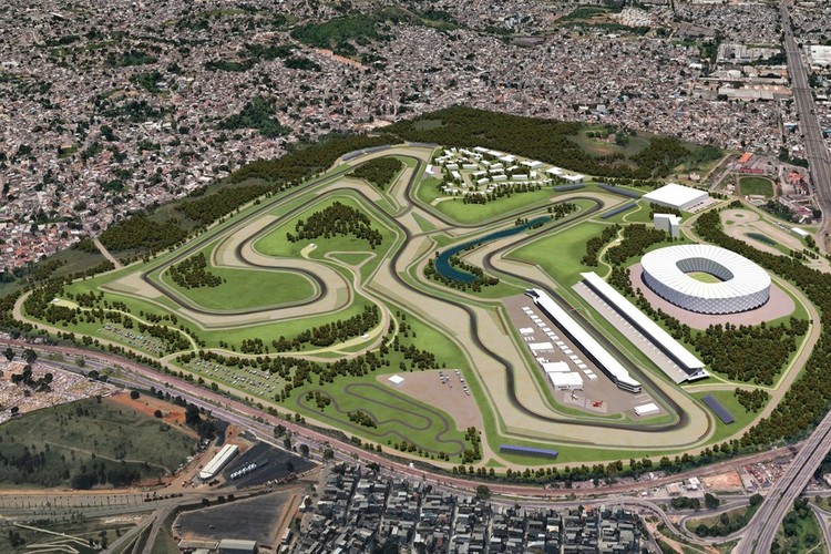 Projeto do novo autódromo no bairro de Deodoro, Zona Norte do Rio