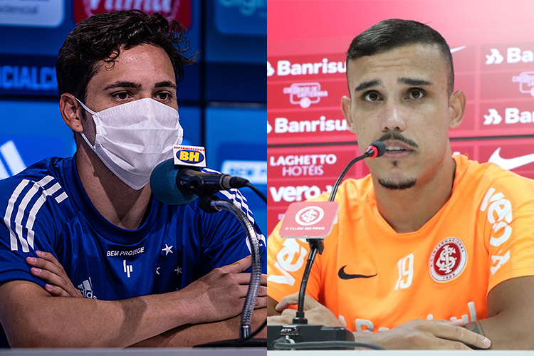 Cruzeiro trocou Maur&iacute;cio, de 19 anos, por Pottker, de 26/Montagem com fotos de Cruzeiro e Internacional/Divulga&ccedil;&atilde;o