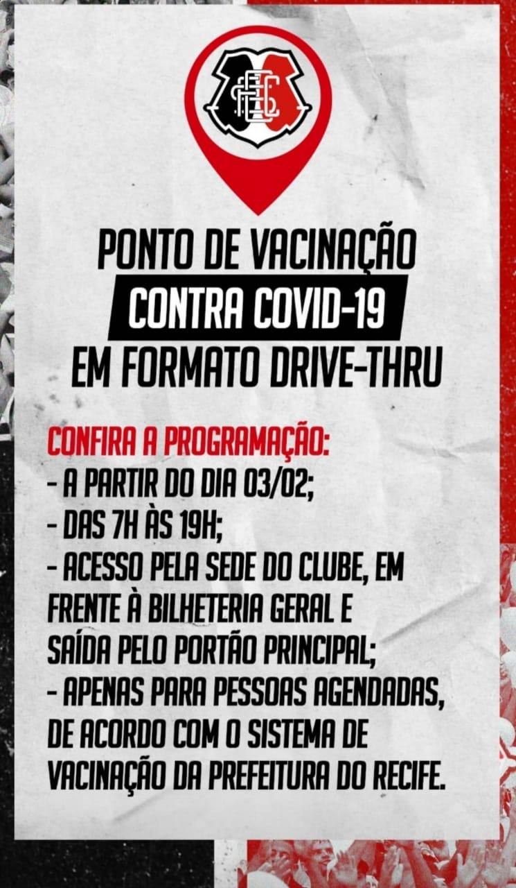Anúncio feito nas redes sociais do Santa Cruz