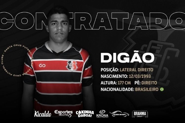 Digão chega para disputar posição na lateral direita do Santa