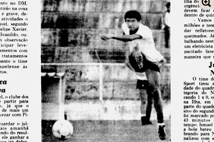 Nas páginas do Diario, um retrato de Neco com a bola nos pés