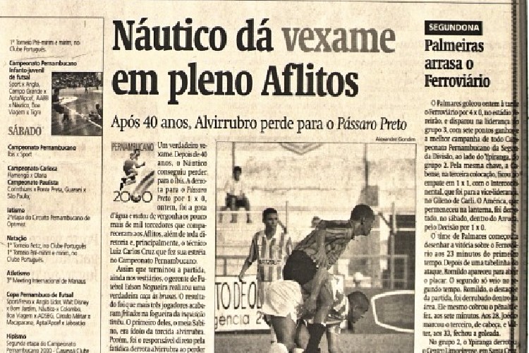Íbis venceu Alvirrubro por 1 a 0, com gol de Marquinhos
