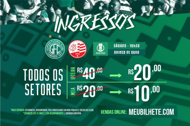 Guarani fez promoção para atrair mais torcedores ao estádio