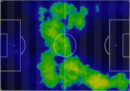 Mapa de calor de Santa Cruz x Náutico