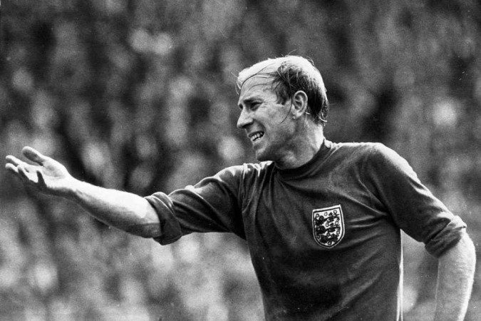 Bobby Charlton na final da Copa do Mundo de 1966 