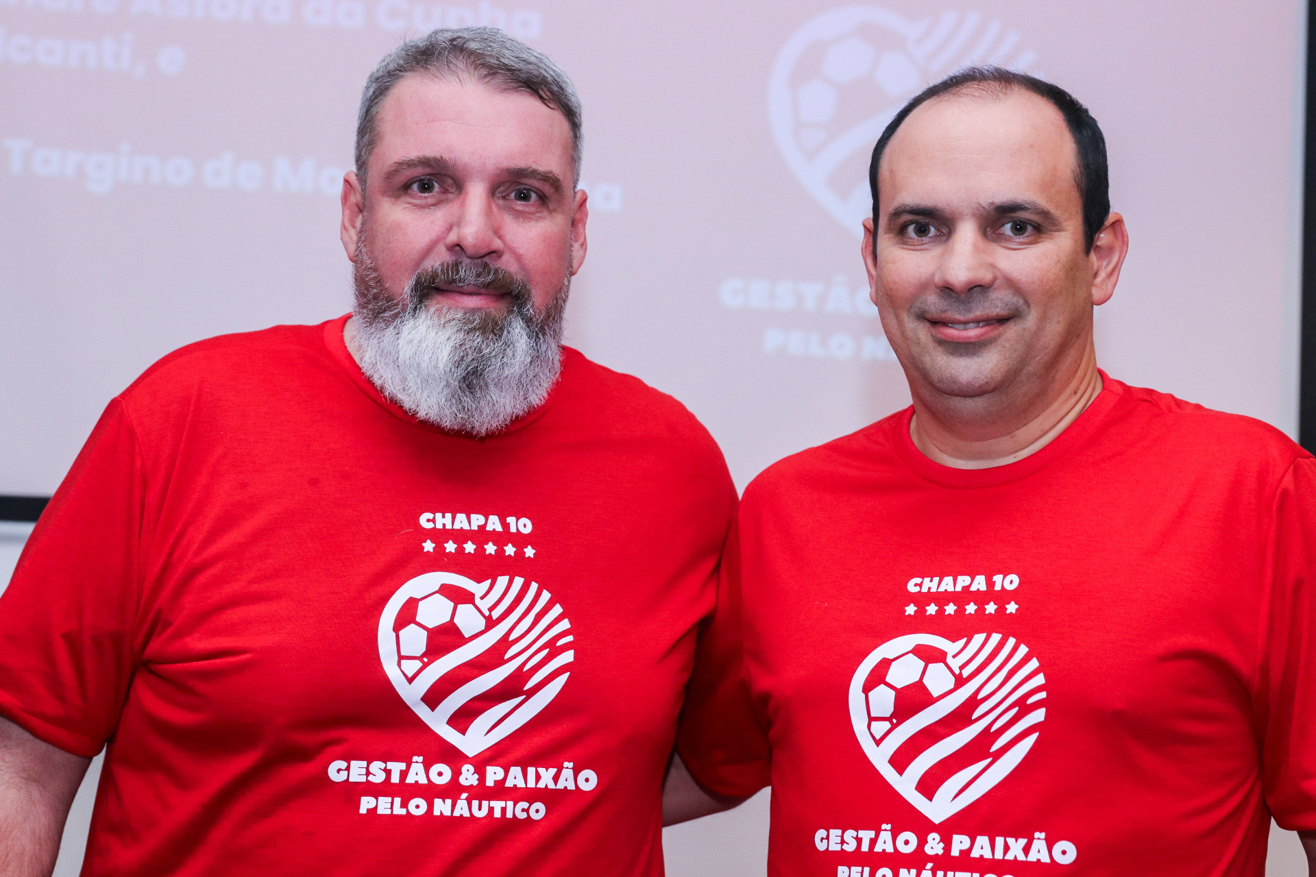 Alexandre Asfora e seu vice, Diego Rocha, respectivamente