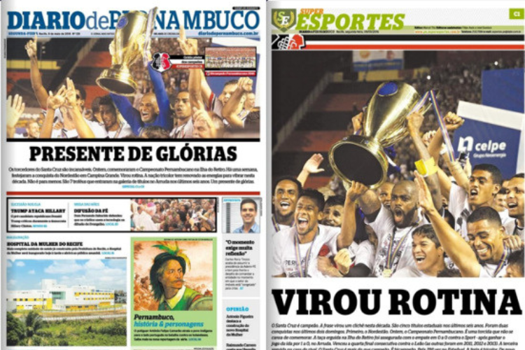 Em uma semana, o Santa Cruz conquistou dois títulos em 2016
