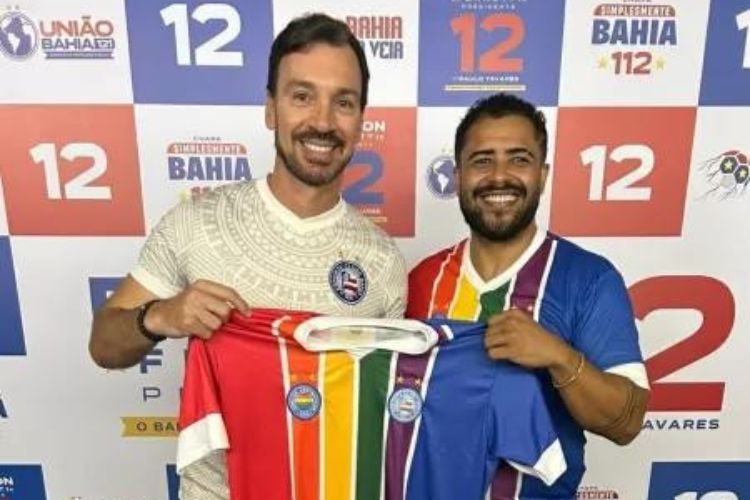 Emerson Ferretti (esquerda), novo presidente do Bahia